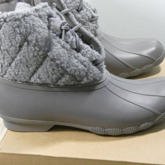 Sperry Women's Winter Boot, Grey/Coin Sherpa Top Duck Boot Bottom 8.5 - Picture 3 of 10